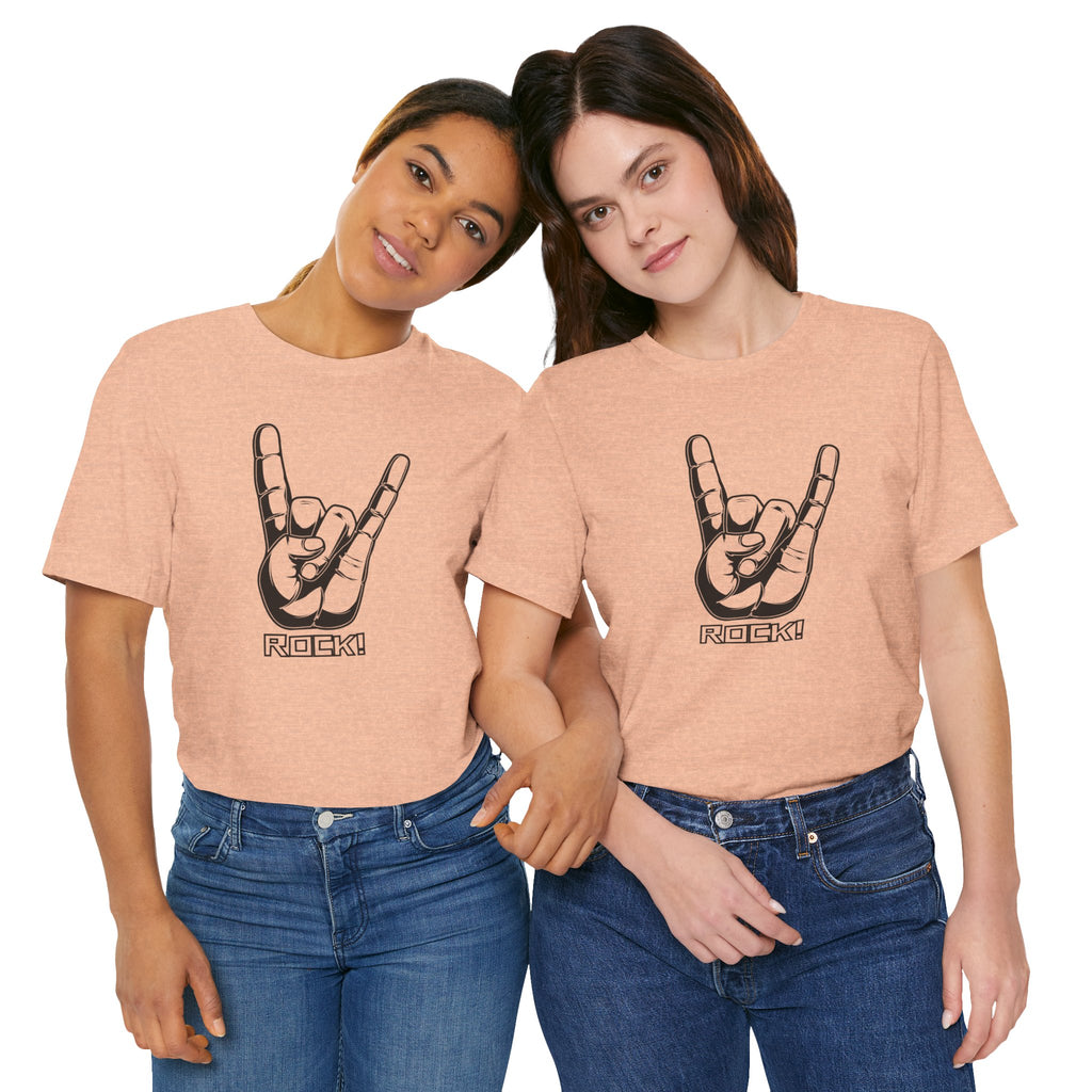 Rock Hand Graphic Tee – "Rock!" Band Concert T-Shirt