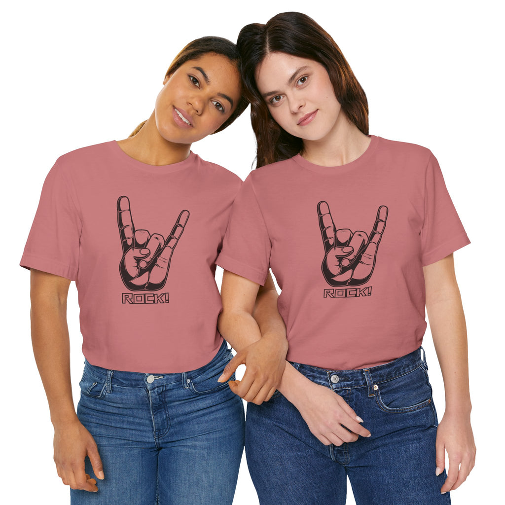 Rock Hand Graphic Tee – "Rock!" Band Concert T-Shirt