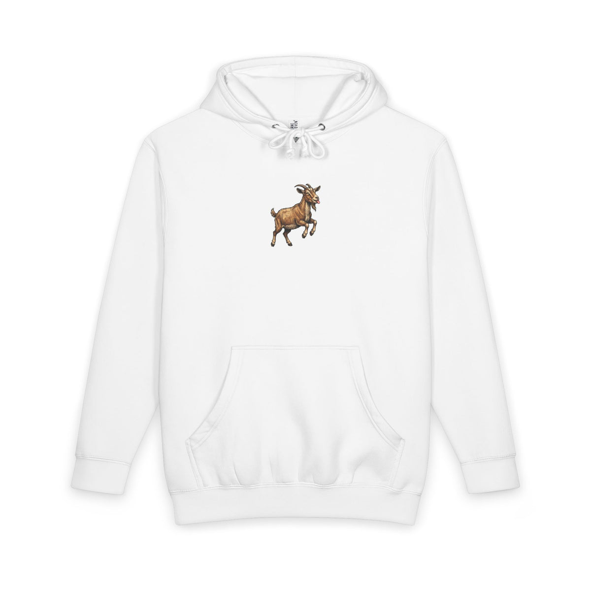Goat Graphic Hoodie — Playful Farm Animal Pullover