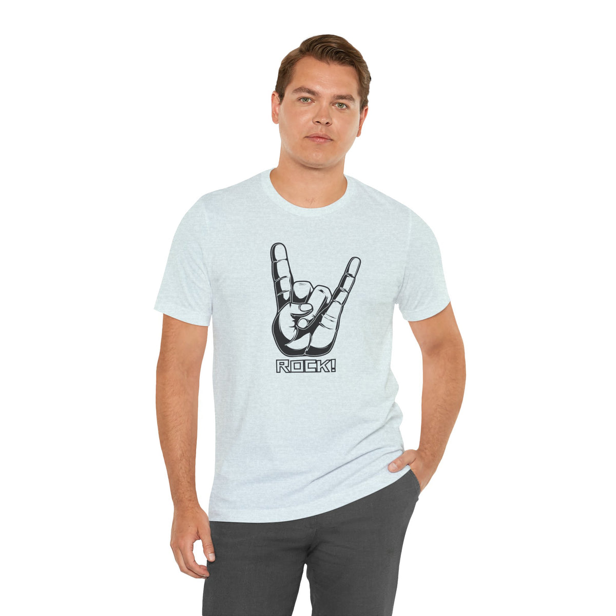 Rock Hand Graphic Tee – "Rock!" Band Concert T-Shirt