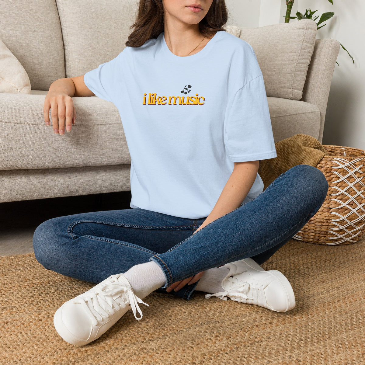I Like Music T-Shirt – Minimalist Retro Music Note Tee