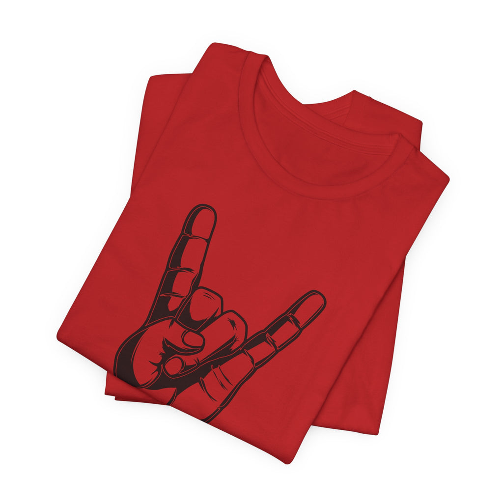 Rock Hand Graphic Tee – "Rock!" Band Concert T-Shirt