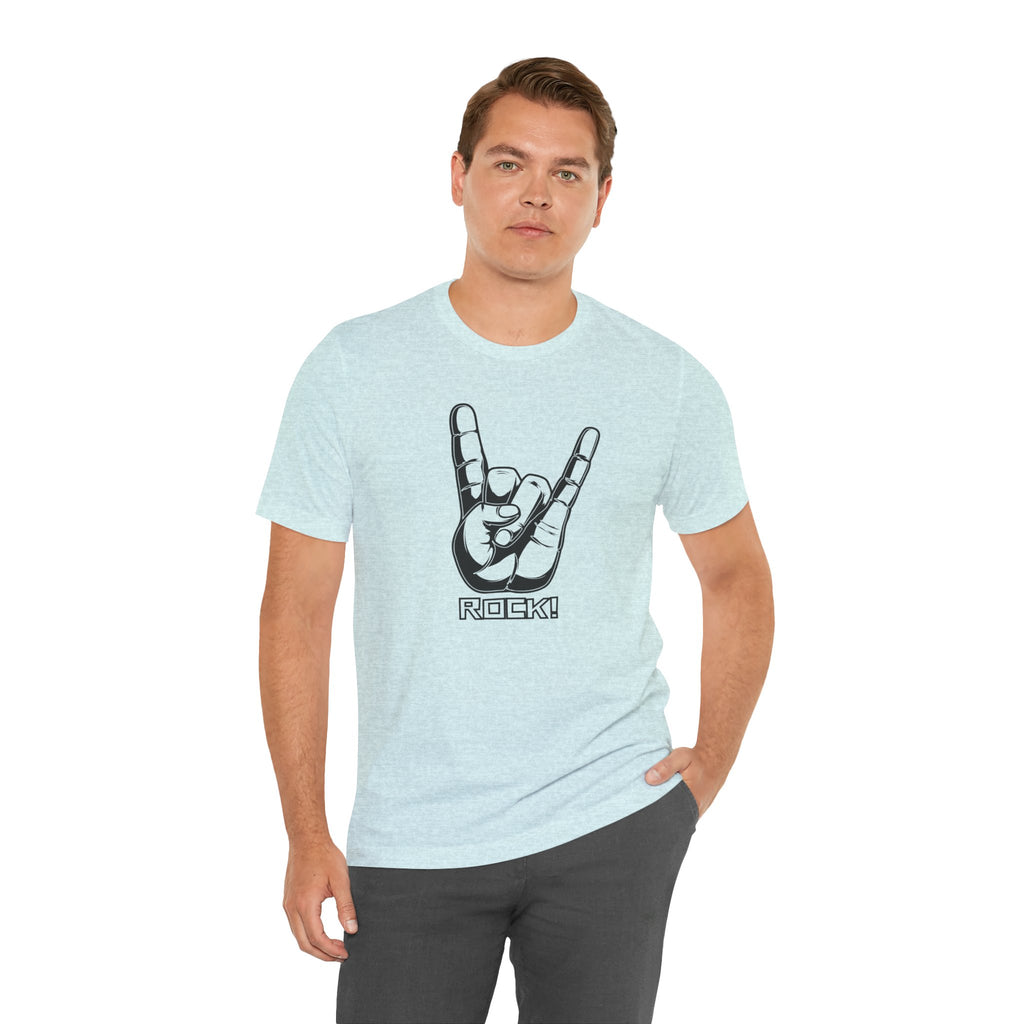 Rock Hand Graphic Tee – "Rock!" Band Concert T-Shirt