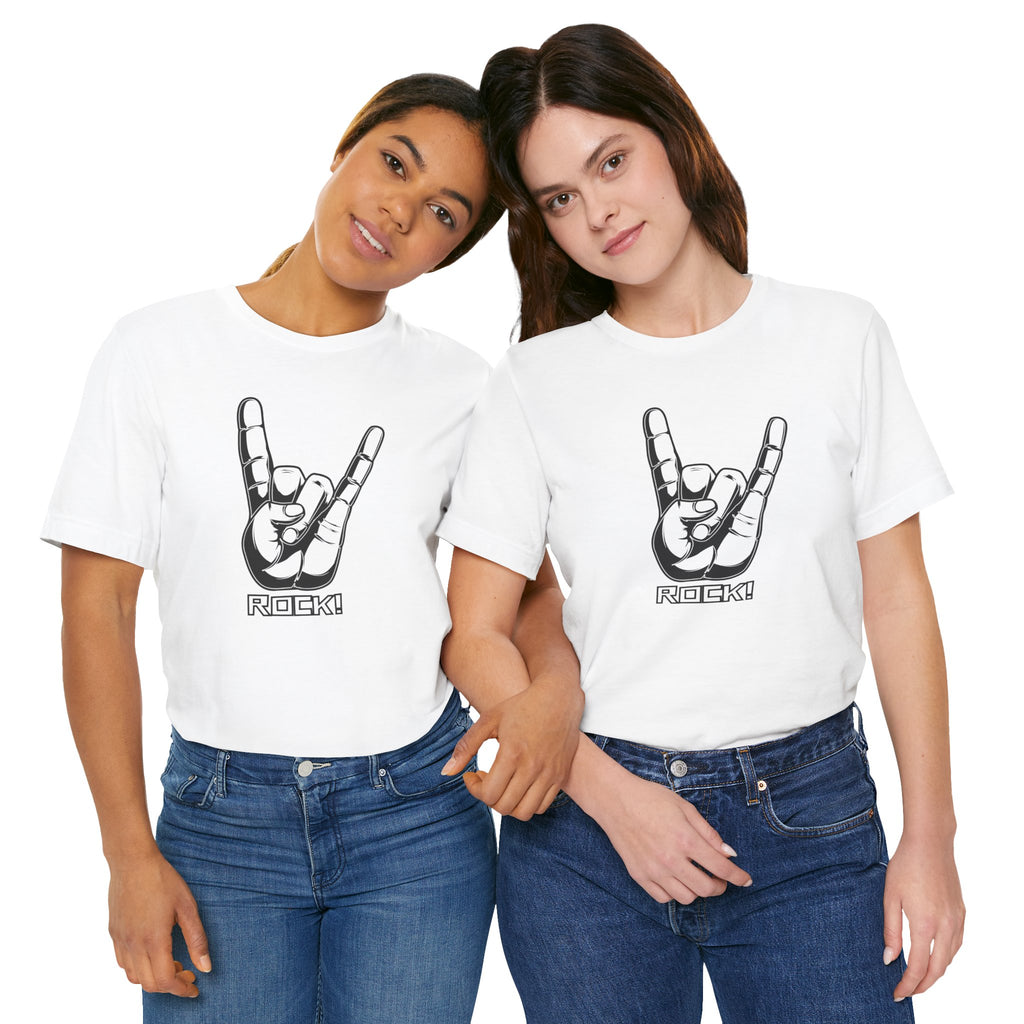 Rock Hand Graphic Tee – "Rock!" Band Concert T-Shirt