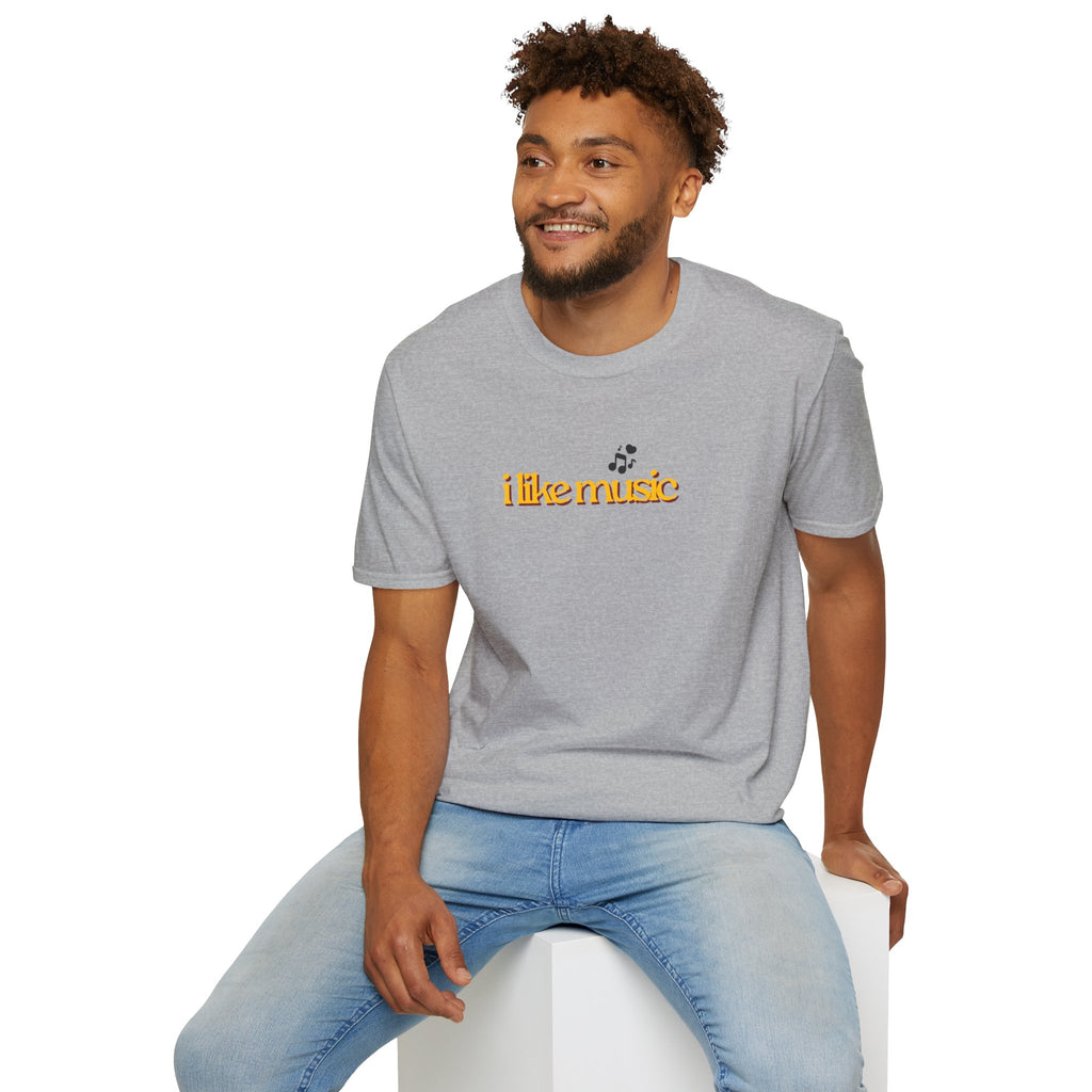 I Like Music T-Shirt – Minimalist Retro Music Note Tee
