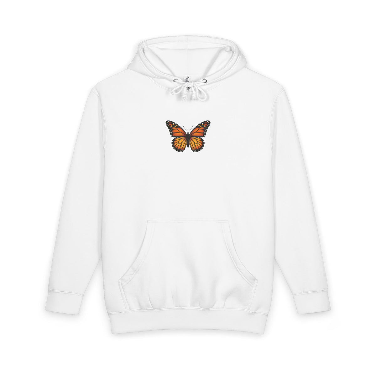 Monarch Butterfly Hoodie — Minimal Floral Butterfly Graphic Pullover