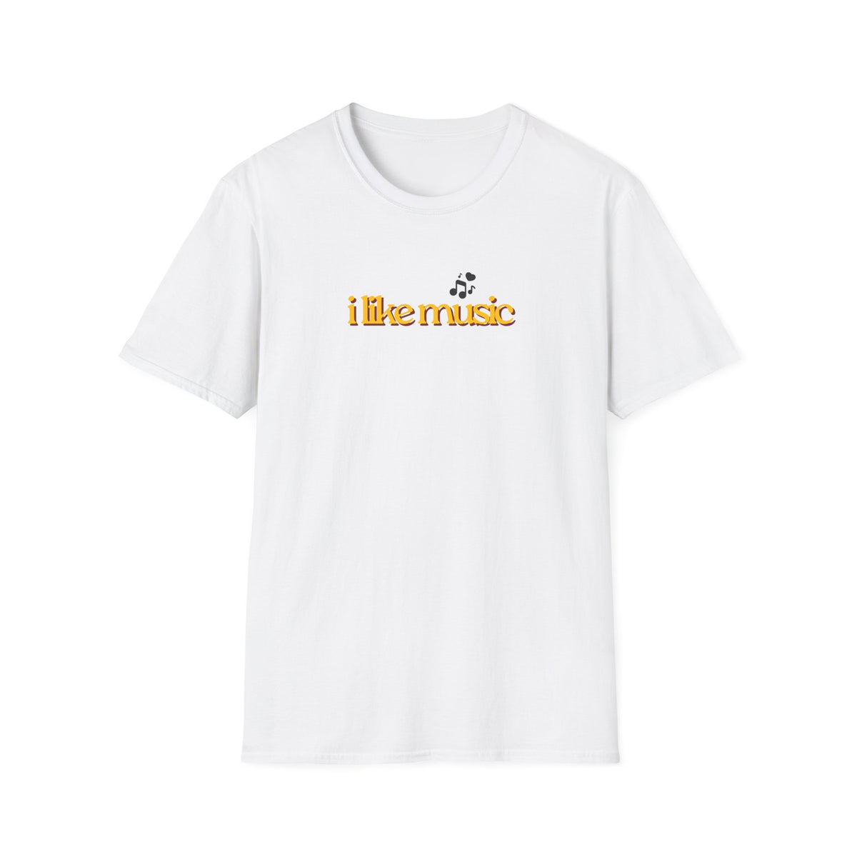 I Like Music T-Shirt – Minimalist Retro Music Note Tee