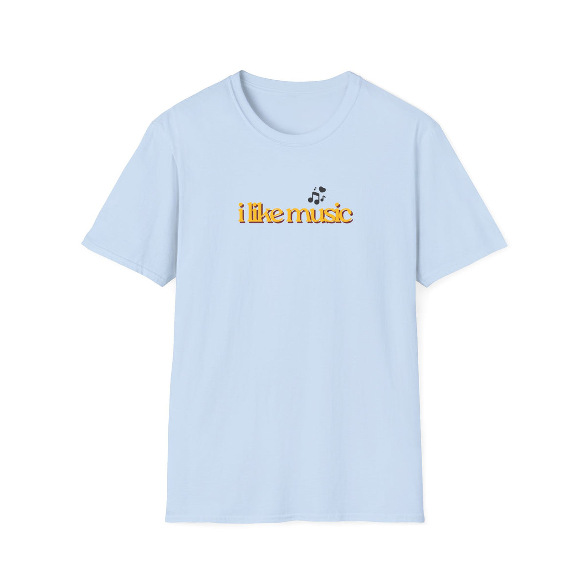 I Like Music T-Shirt – Minimalist Retro Music Note Tee
