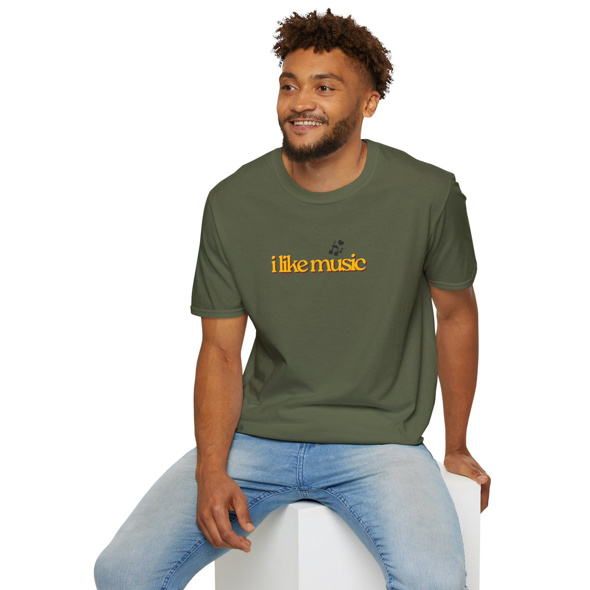 I Like Music T-Shirt – Minimalist Retro Music Note Tee