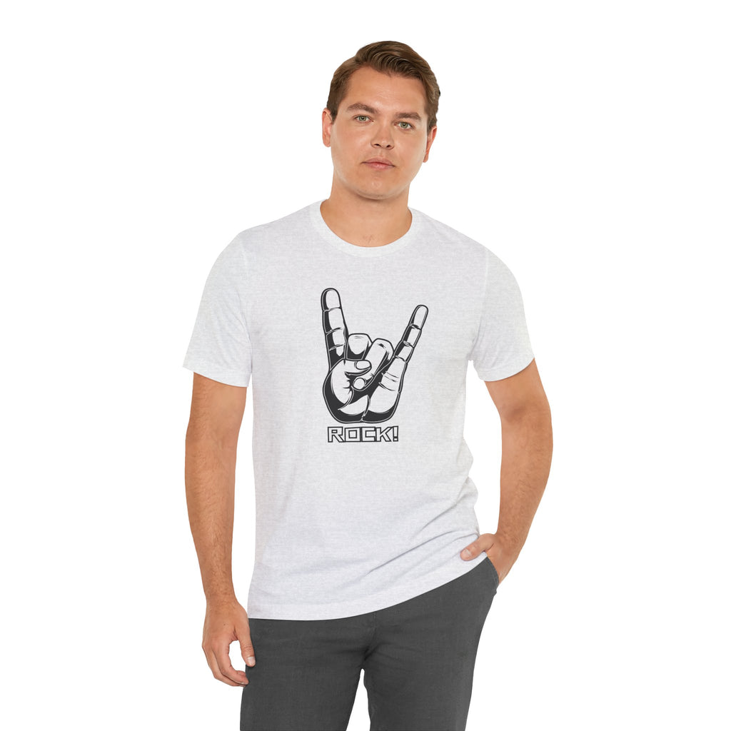 Rock Hand Graphic Tee – "Rock!" Band Concert T-Shirt