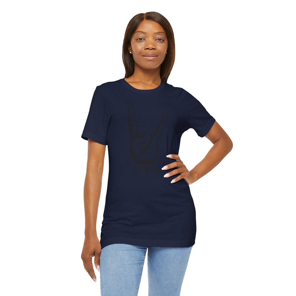 Rock Hand Graphic Tee – "Rock!" Band Concert T-Shirt