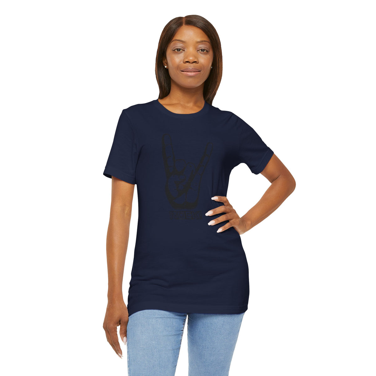 Rock Hand Graphic Tee – "Rock!" Band Concert T-Shirt