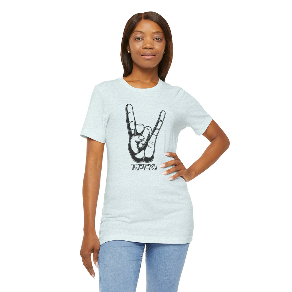 Rock Hand Graphic Tee – "Rock!" Band Concert T-Shirt