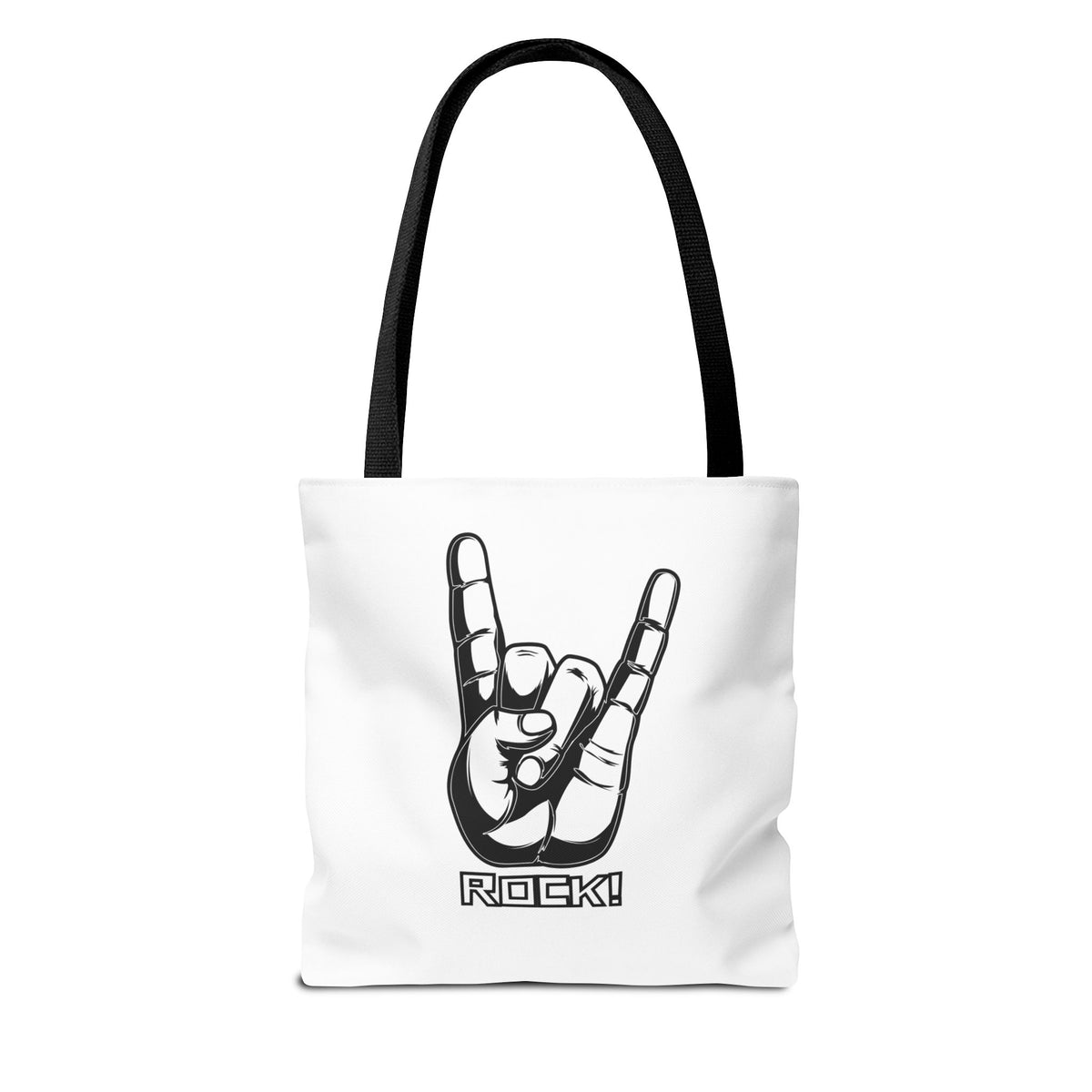 Rock Hand Tote Bag — 'Rock!' Concert Beach Bag for Music Lovers
