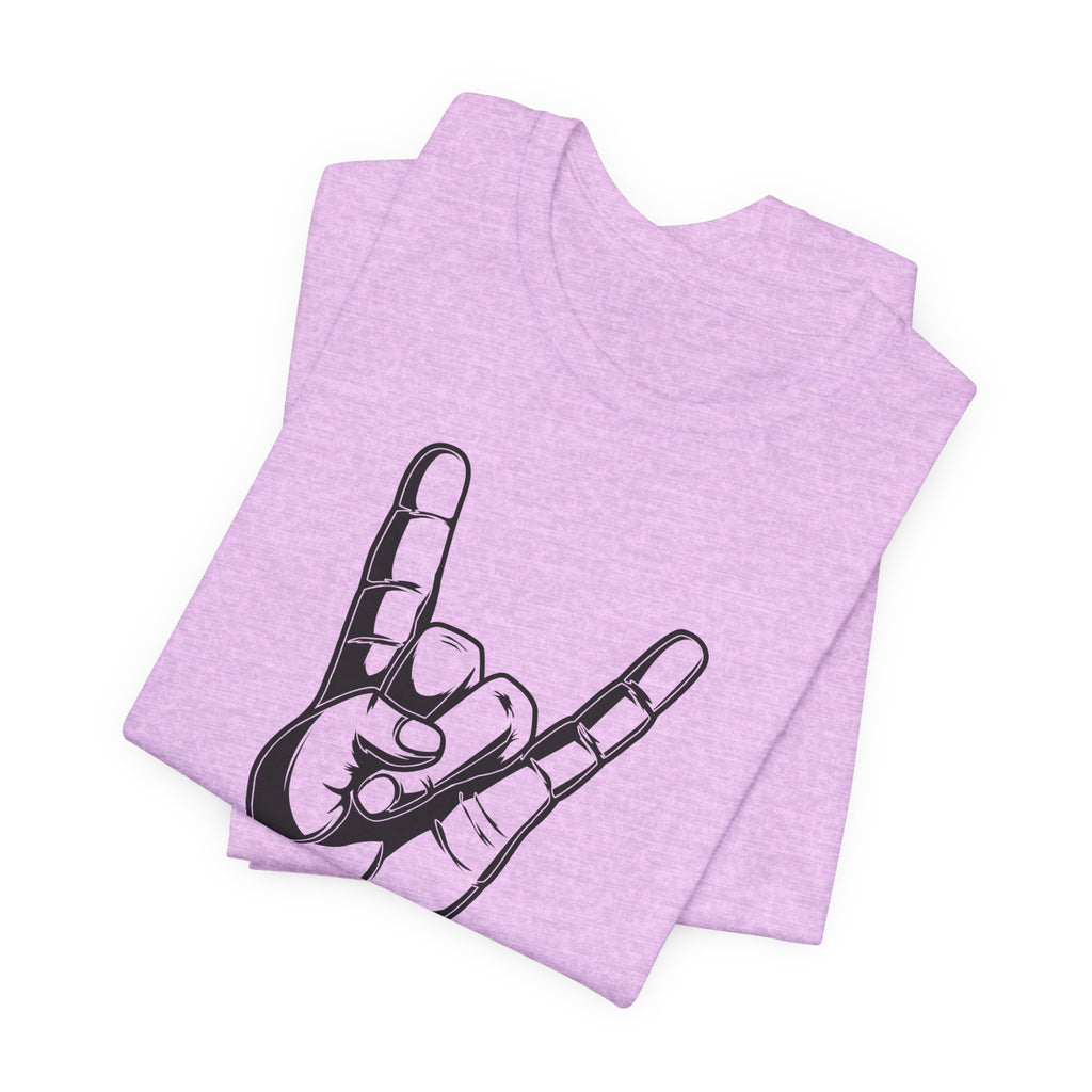 Rock Hand Graphic Tee – "Rock!" Band Concert T-Shirt