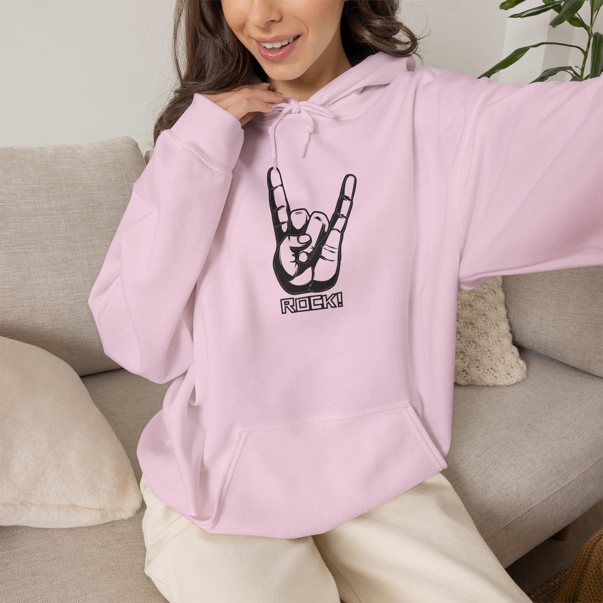 Rock On Hoodie — Cozy Graphic Pullover for Music Lovers