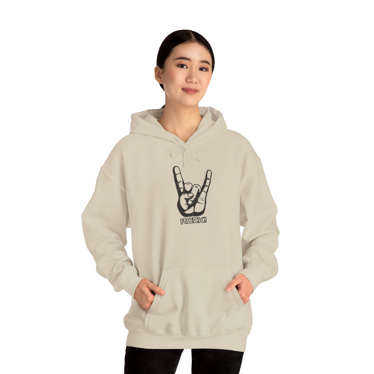 Rock On Hoodie — Cozy Graphic Pullover for Music Lovers