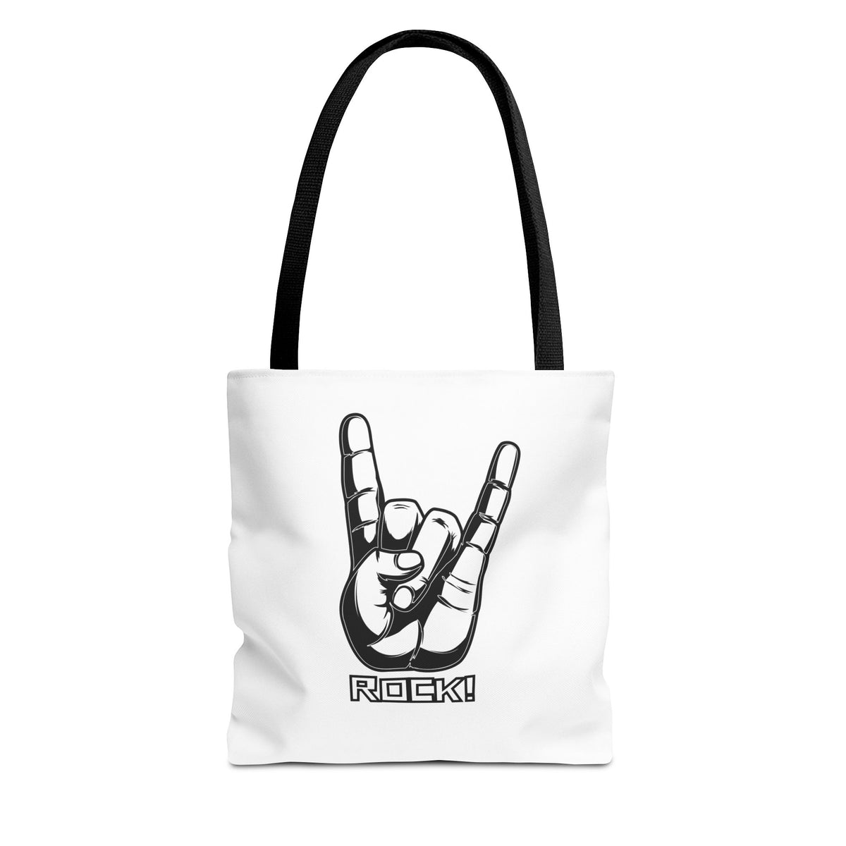 Rock Hand Tote Bag — 'Rock!' Concert Beach Bag for Music Lovers