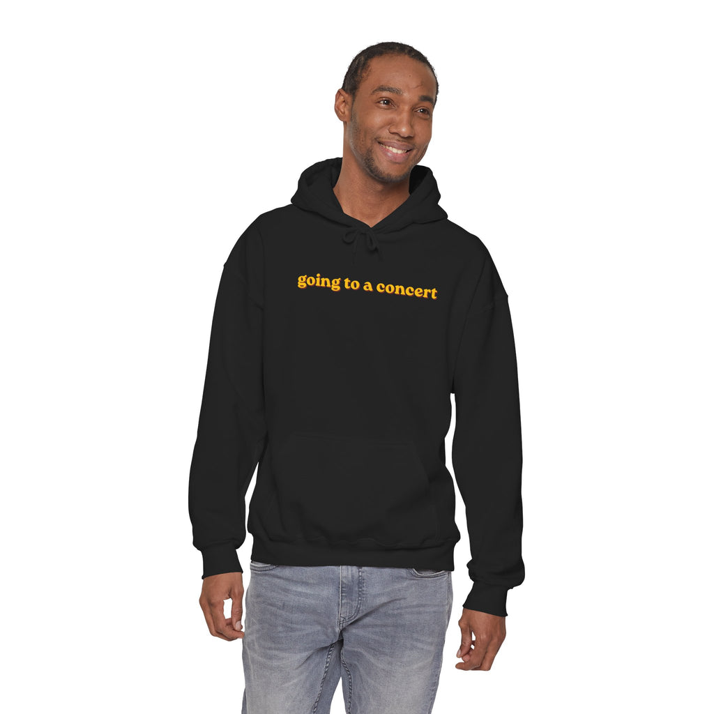 Hoodie — "going to a concert" Minimalist Music Lover Pullover
