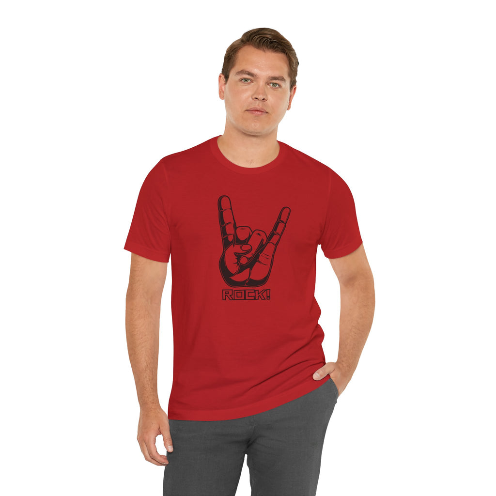 Rock Hand Graphic Tee – "Rock!" Band Concert T-Shirt