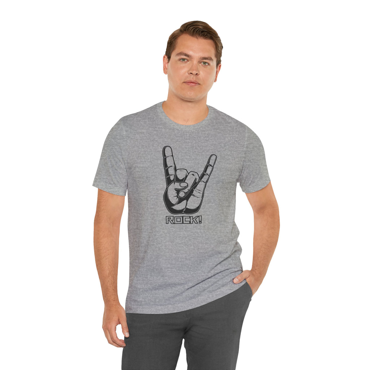 Rock Hand Graphic Tee – "Rock!" Band Concert T-Shirt