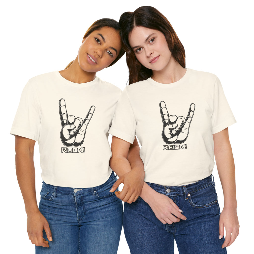 Rock Hand Graphic Tee – "Rock!" Band Concert T-Shirt
