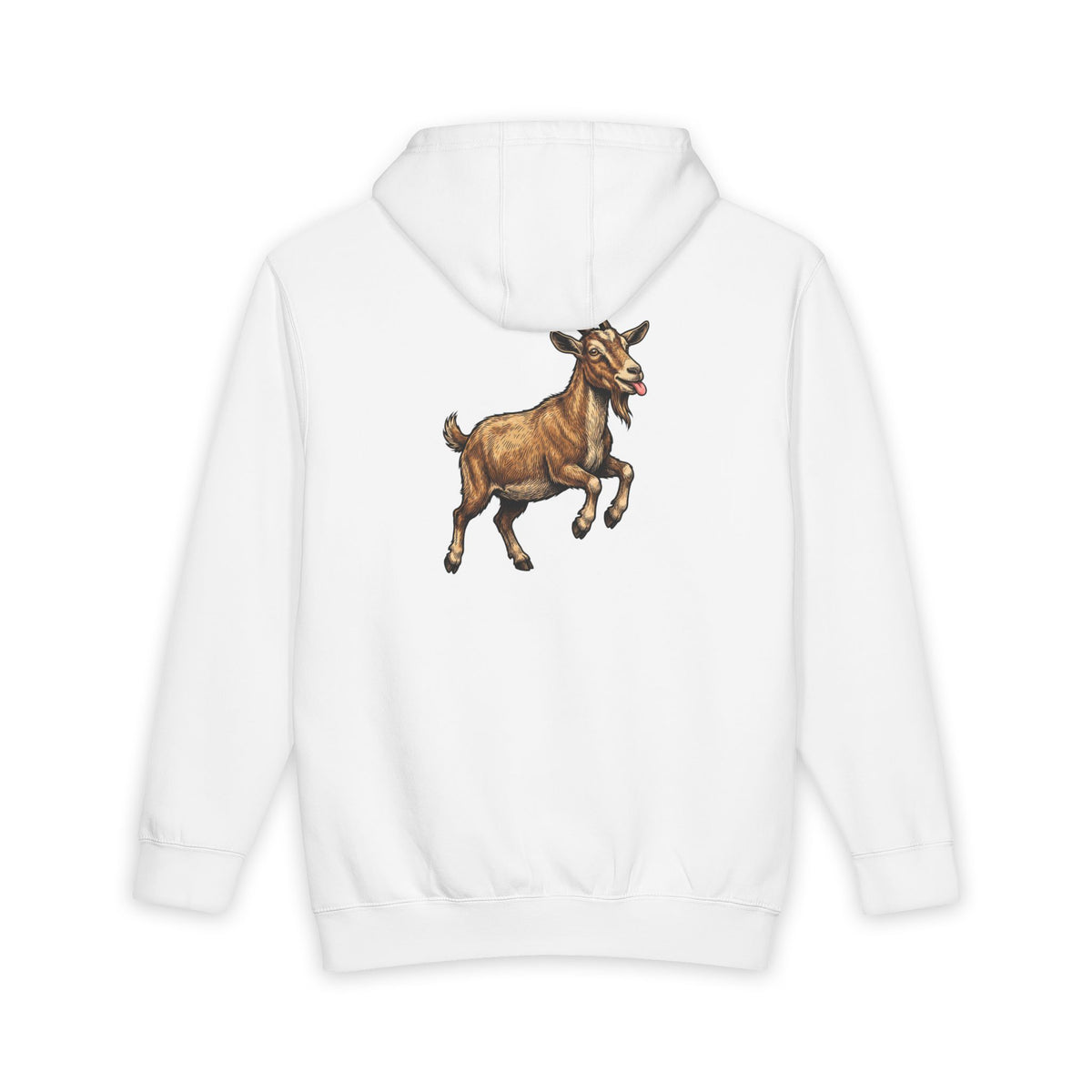 Goat Graphic Hoodie — Playful Farm Animal Pullover