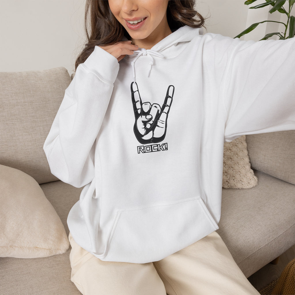 Rock On Hoodie — Cozy Graphic Pullover for Music Lovers