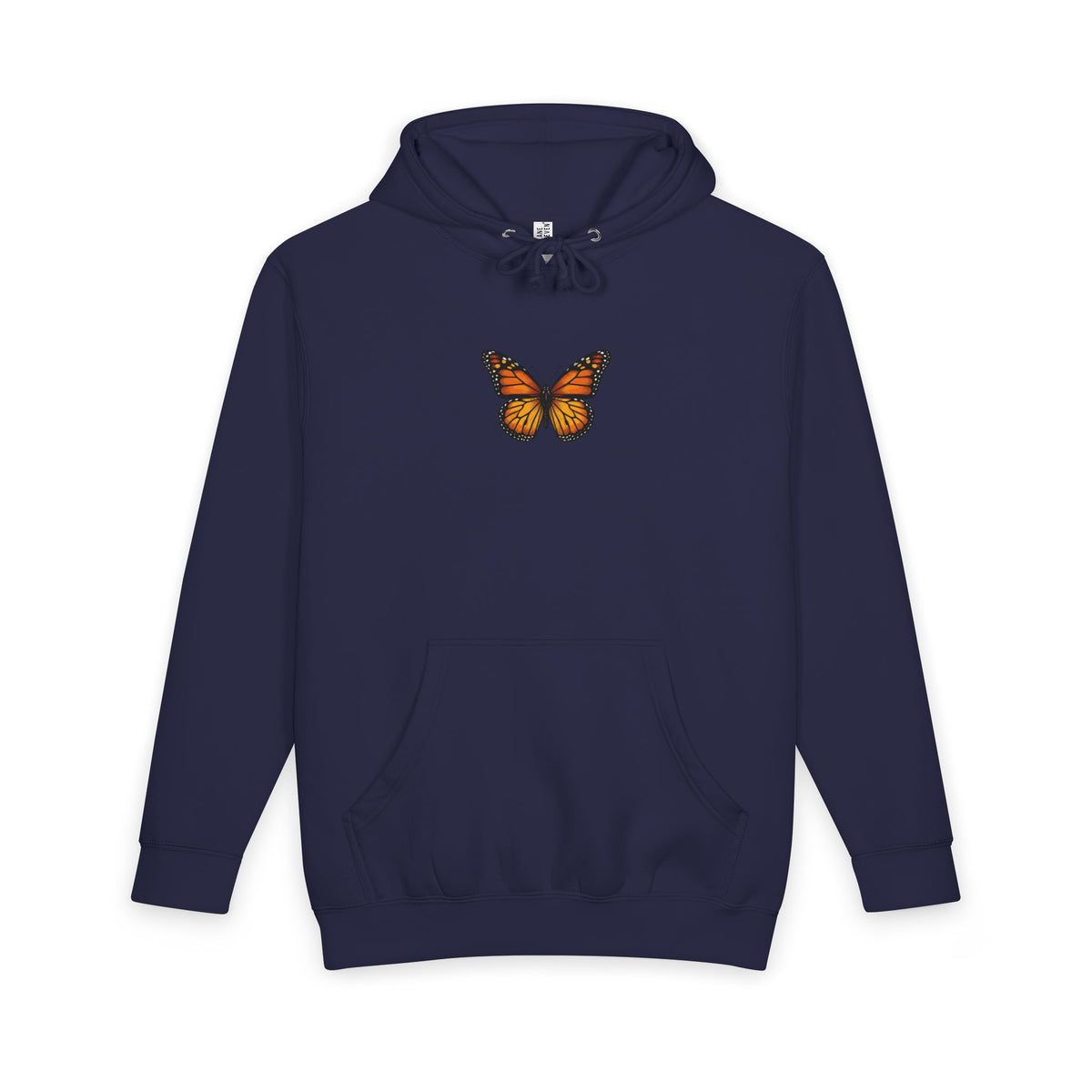Monarch Butterfly Hoodie — Minimal Floral Butterfly Graphic Pullover