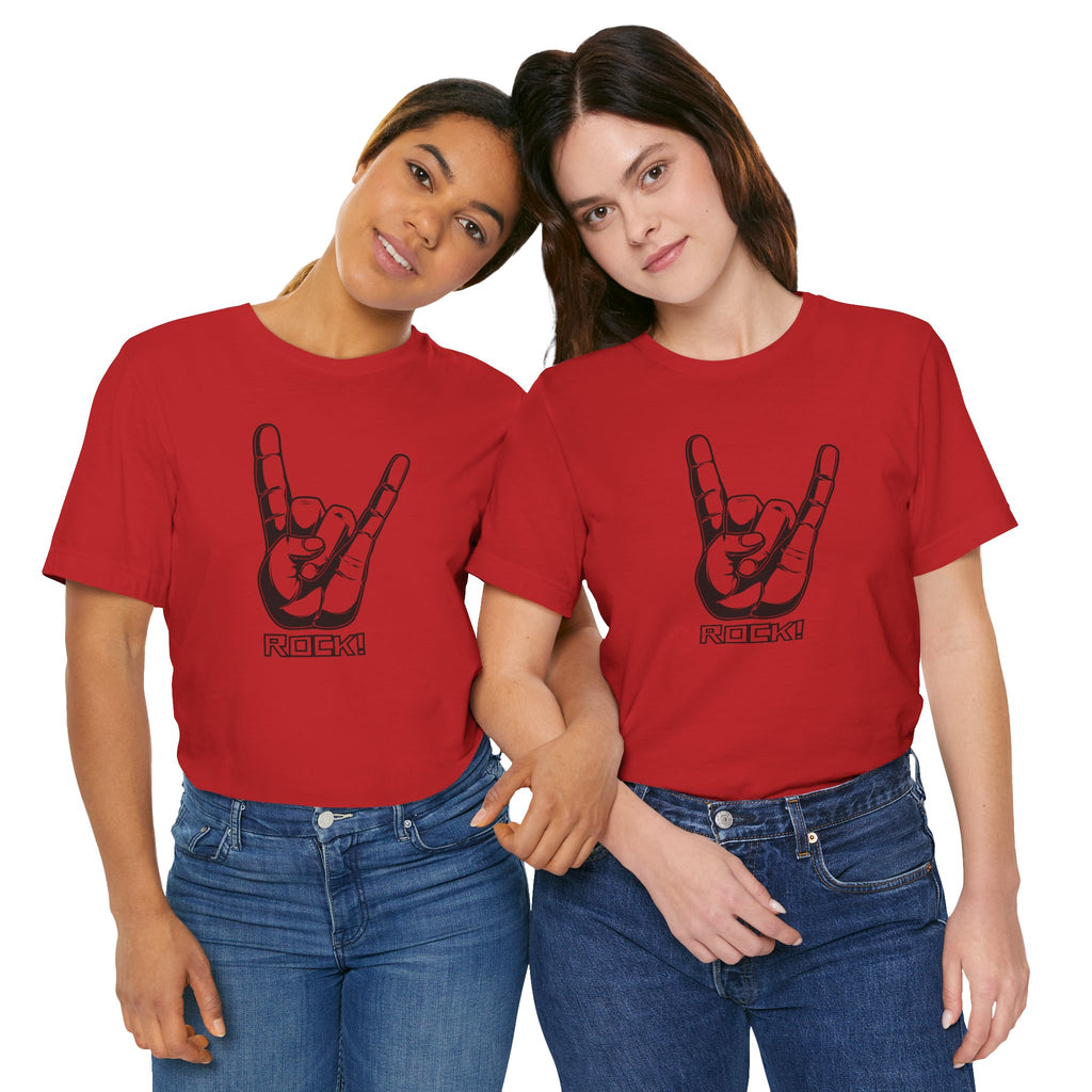 Rock Hand Graphic Tee – "Rock!" Band Concert T-Shirt