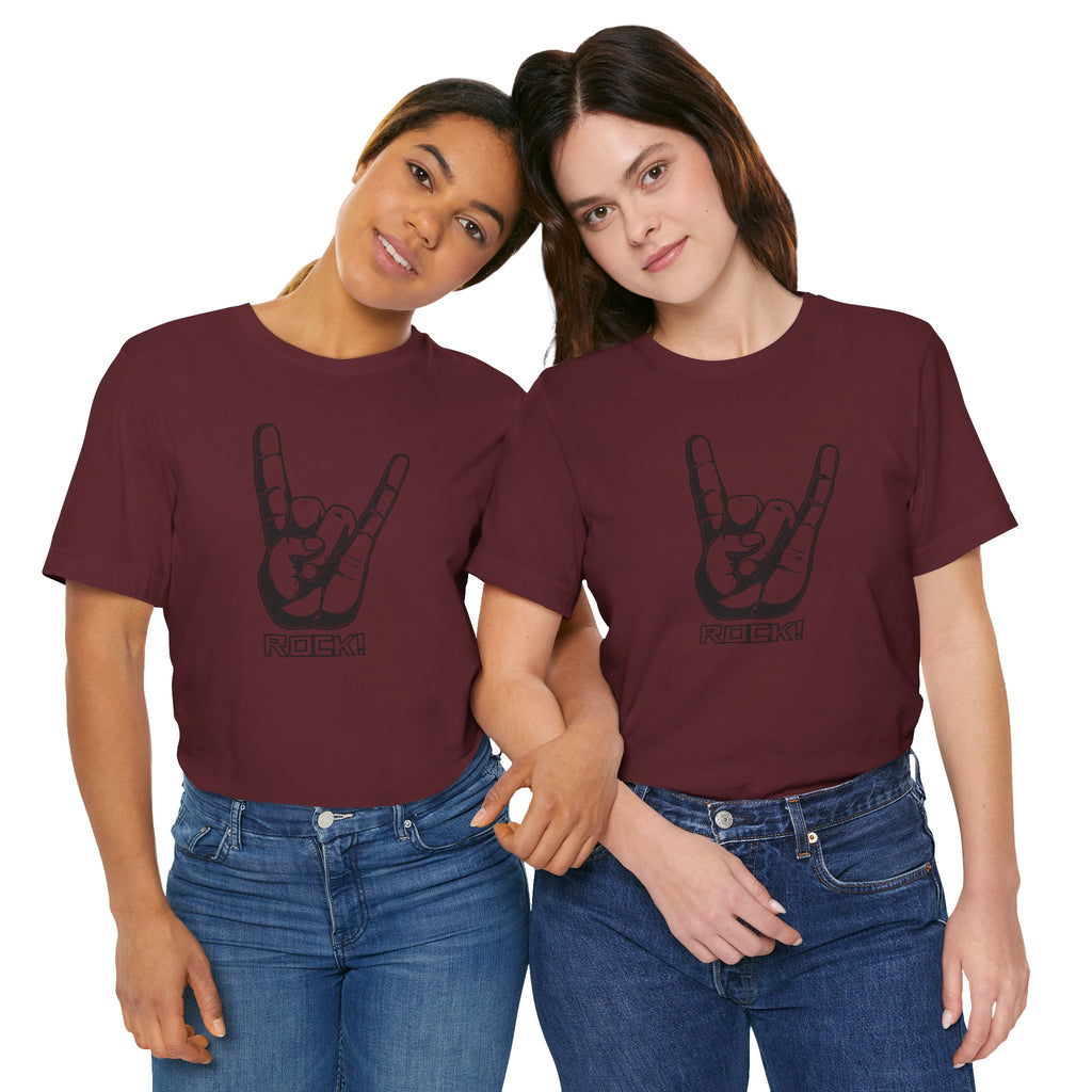 Rock Hand Graphic Tee – "Rock!" Band Concert T-Shirt