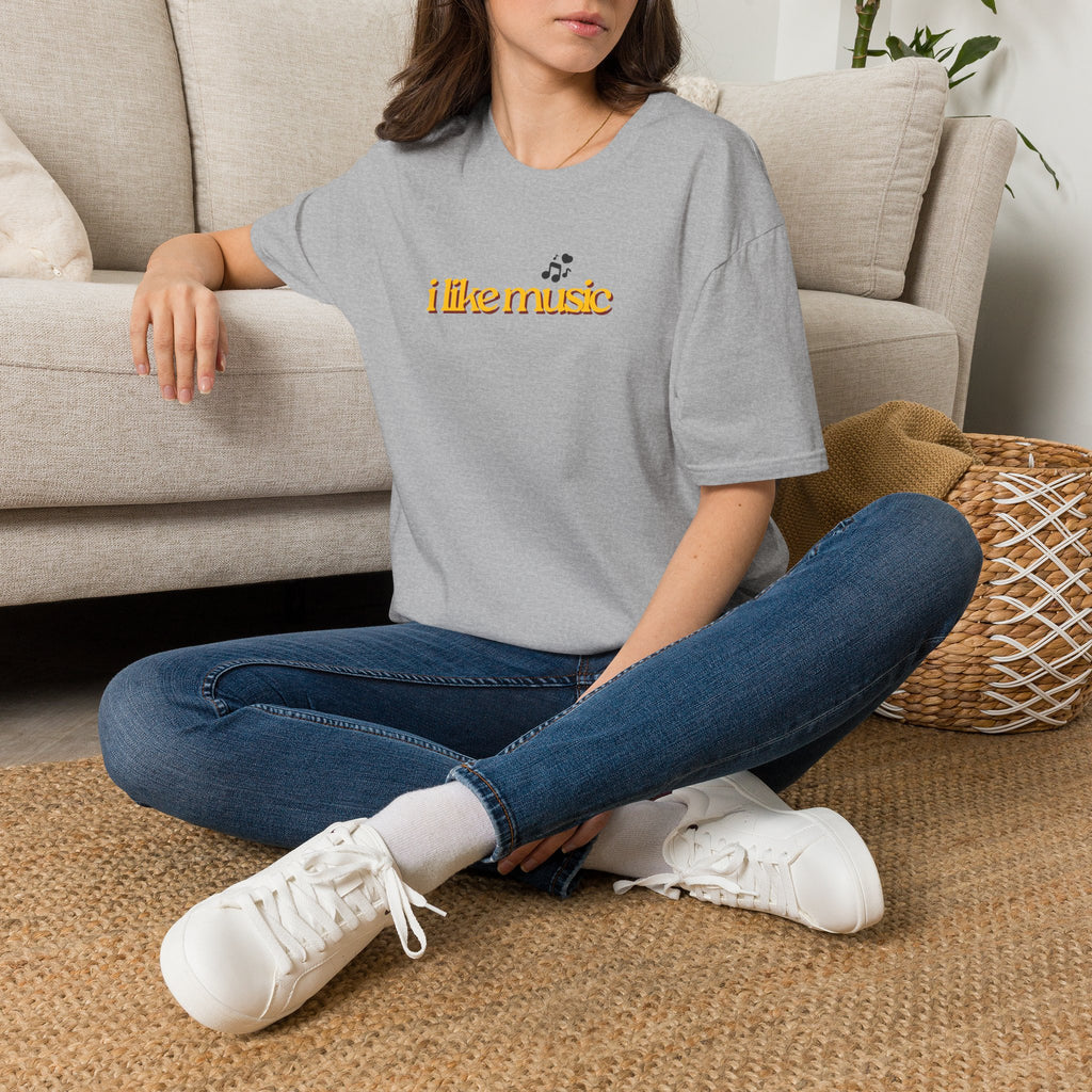 I Like Music T-Shirt – Minimalist Retro Music Note Tee