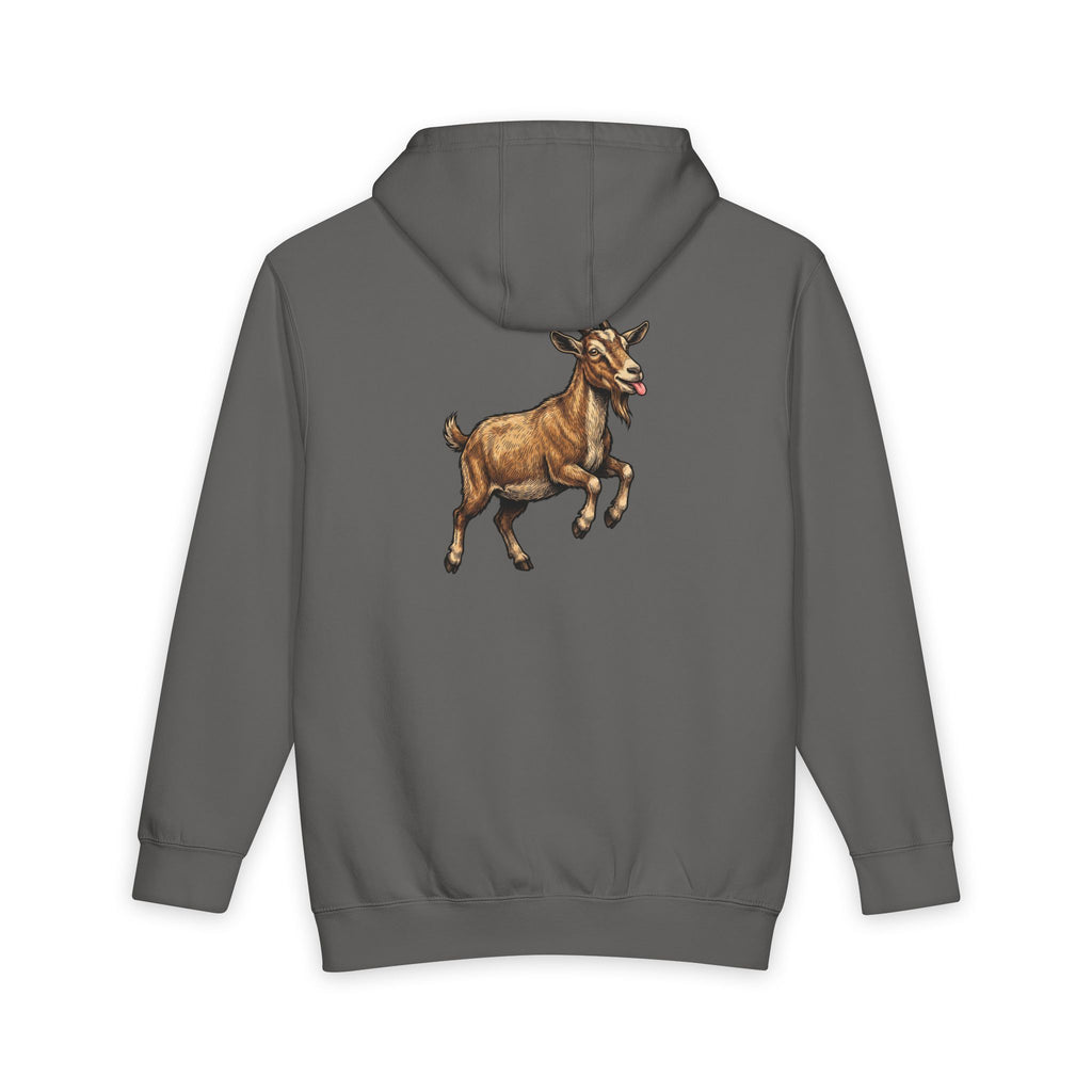 Goat Graphic Hoodie — Playful Farm Animal Pullover