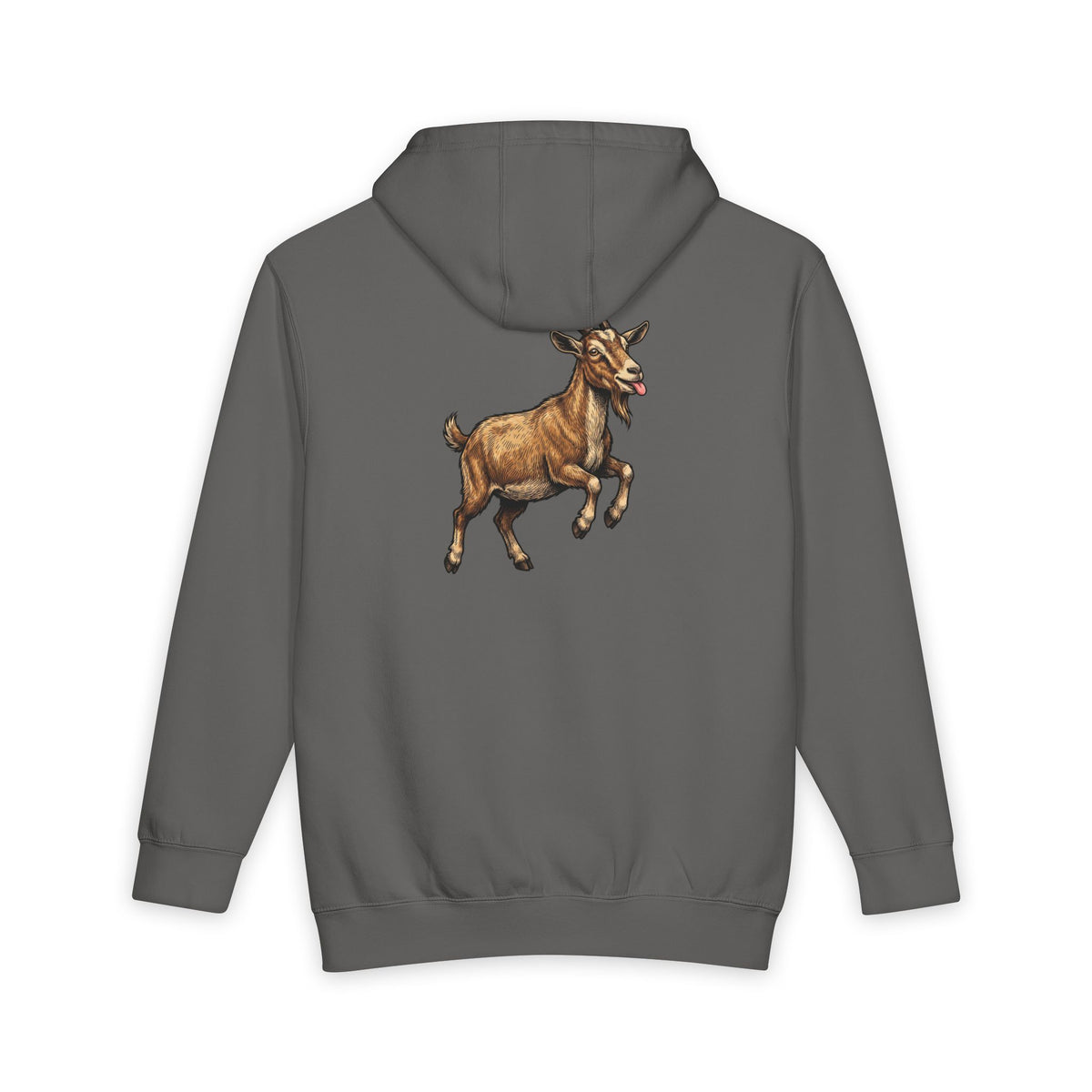 Goat Graphic Hoodie — Playful Farm Animal Pullover
